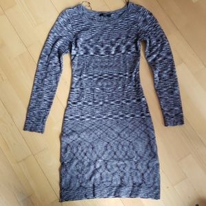 Long Sleeve Fitted Grey Sweater Dress From Tart